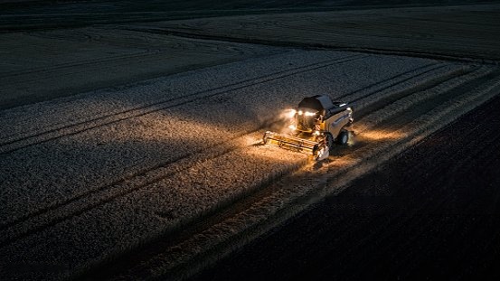 Agricultural machinery in the field