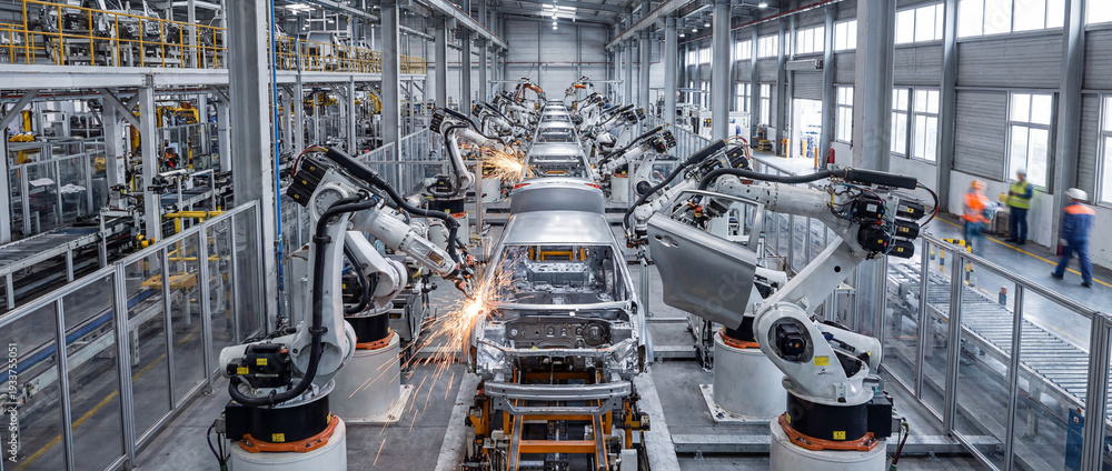 Vehicle assembly line, one of the sectors Sangam Steels India supplies